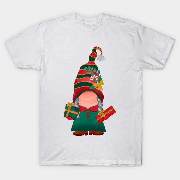 Cute Christmas gnome T-Shirt by PrintAmor